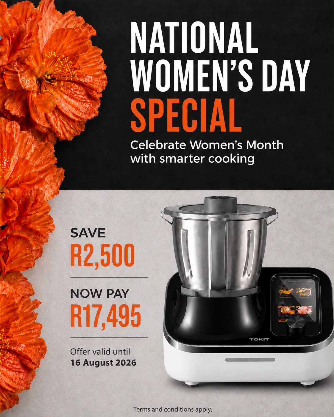 National Women's DAY Special ! Buy a TOKIT Omni Cook C2 and Save R2500!